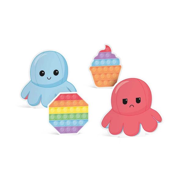 Silhueta Decorativa de Mesa Cromus Fidget Toys com 4 Unidades