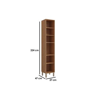 Módulo Cozinha MGM Divina Paneleiro c/ 2 Portas e 1 Nicho p/ Forno 37 cm Freijo/Off White-MGM