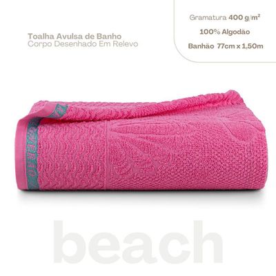 Toalhas De Banho Avulsa Beach Rosa Maravilhosa