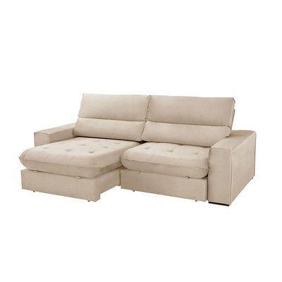 Sofá Aspem Linho 02 Módulos De 100m B25cm Meu Sofá Online A294 Linho Creme