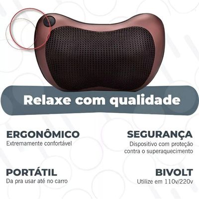 Almofada De Massagem Eletrônica Carro E Casa