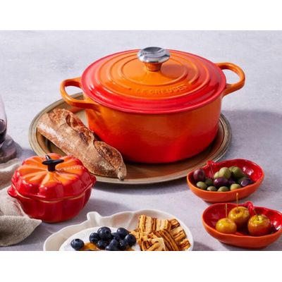 KIT DE PANELAS LE CREUSET REDONDA BUFFET GRELHA Laranja