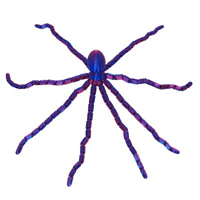 Polvo Articulado 32 cm Impressão 3d Decoração Brinquedo Bicolor Azul e Vermelho