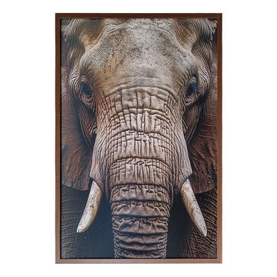 Quadro Decorativo Elefante Moldura Cx Alta 100x66