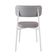 Conjunto com 6 Cadeiras Alloa Polipropileno Cinza Claro e Branco