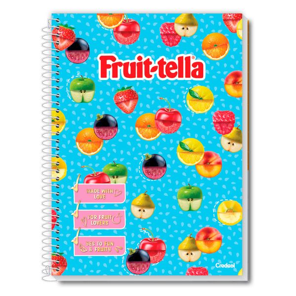 Caderno Universitário Feminino Fruit-Tella 80F/1 Matéria Credeal