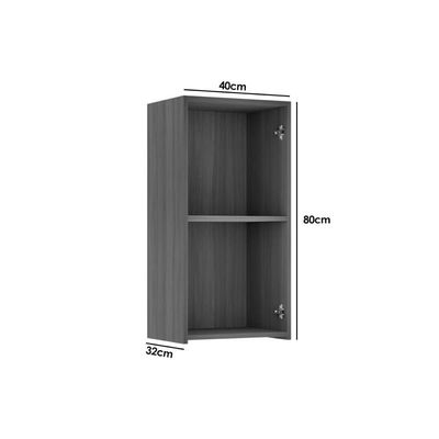 Armário Aéreo Cozinha Modulado Rainha Com 1 Porta 40cm Nature - Nesher