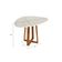 Mesa De Jantar Kappesberg Em Madeira Maciça Com Tampo De Vidro Off White 135cm