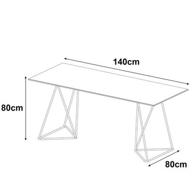 Mesa De Escritório Cavalete Arame Bela Vista Preto