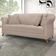 Sofa 2 Lugares Retro Polo 180cm Com Almofada Linho Areia Ezz Areia