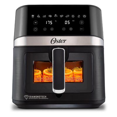 Fritadeira Sem Óleo CKSTAF60WDDF 6 Litros Diamond Tech Visor Transparente Oster Preto / 220V