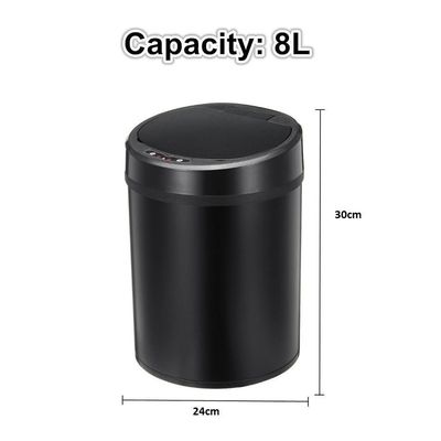 Lixeira Automatica Branca 8 Litros Sensor Inteligente Cozinha Banheiro Inox Cesto Lixo Luxo Escritorio