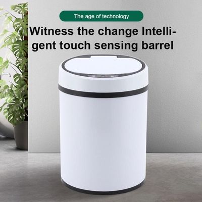 Lixeira Automatica Branca 8 Litros Sensor Inteligente Cozinha Banheiro Inox Cesto Lixo Luxo Escritorio