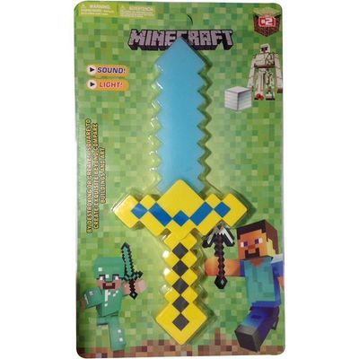 Espada Pixel De Diamante - 36cm Com Som E Luz