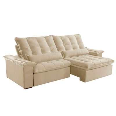 Sofá Victory Linho 02 Módulos De 120cm B25cm Meu Sofá Online A294 Linho Creme