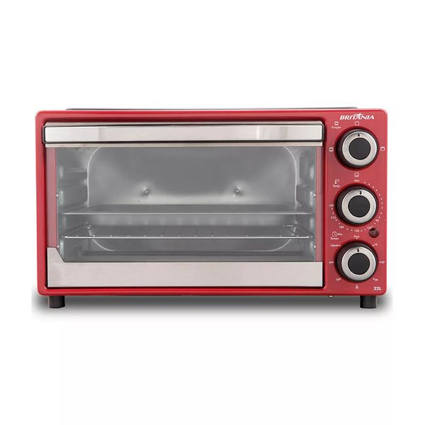 Forno Elétrico Britânia BFE22V Vermelho 22 Litros - 220V Forno Elétrico Britânia BFE22V Vermelho 22 Litros - 220V
