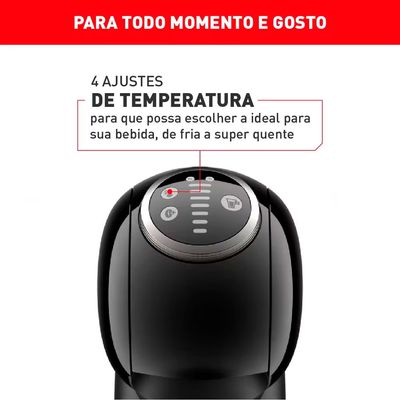 Máquina de Café Arno Nescafé Dolce Gusto Genio S Plus DGS2 Multi bebidas Digital e Automática Preto / 220V