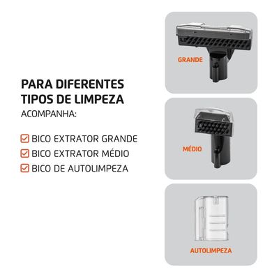 Extratora e Higienizadora Portátil Deep Cleaner II Mondial  1800W - EXP-02-O 127V