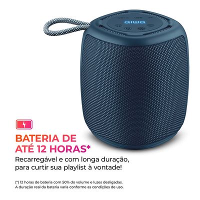 Caixa de Som Speaker AIWA SP-03-BL 15W Bluetooth IPX4 RGB BIV