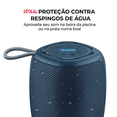 Caixa de Som Speaker AIWA SP-03-BL 15W Bluetooth IPX4 RGB BIV