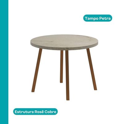 Conjunto Sala De Jantar 4 Cadeiras Bolzano Carraro Petra E Rosê