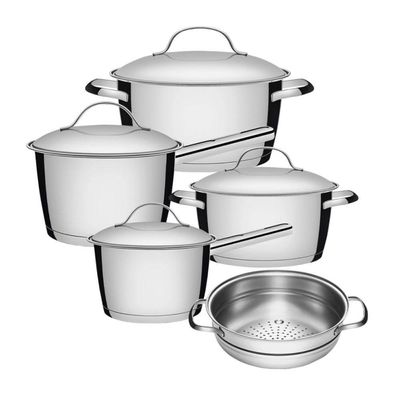 Jogo Panelas 4 Peças Cozi-vapore Allegra Aço Inox Tramontina