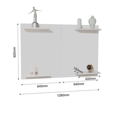 Painel Para TV Até 50 Pol Quartos E Salas Em MDF Branco