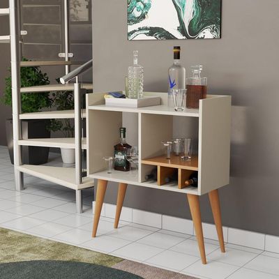 Aparador Retrô Porta Bebidas E Decoração Sala De Estar Preto