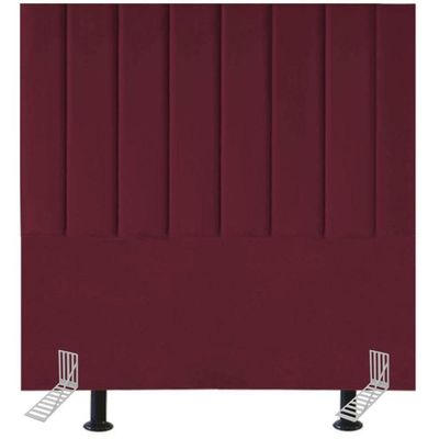 Cabeceira Estofada Cama Solteiro 90 Cm Sara Suede E Frame Cor:bordô