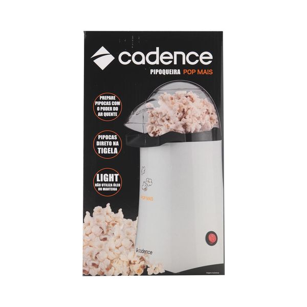 Pipoqueira Elétrica Cadence Pop Mais POP210 Branca - 220V Pipoqueira Elétrica Cadence Pop Mais POP210 Branca - 220V