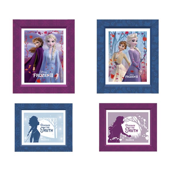 Quadro de Papel com Moldura Frozen 2 com 4 Unidades Quadro de Papel com Moldura Frozen 2 com 4 Unidades