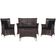 Jogo Sofá 2 Poltronas E Mesa Igapó Fendi E12 Trama Original Marrom