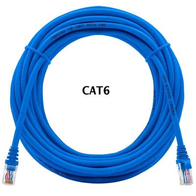 Cabo Rede Cat6 10m Com Rj45 Crimpado Azul Lan Utp 10 Metros