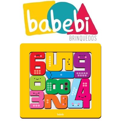 MONTE E EMPILHE NÚMEROS - EDUCATIVO - MADEIRA -7042 - BABEBI