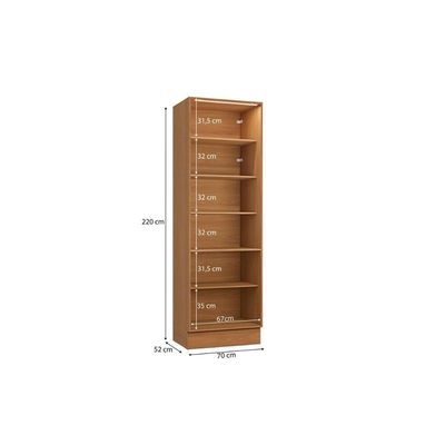 Módulos De Cozinha Kappesberg Ciela Cristaleira Ciela R631 C- 4 Portas (2 C- Vidro) 70x220cm Canela-kappesberg