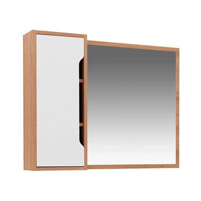 Armário De Banheiro Com espelho Bn3645 80x60cm Branco - Tecno Mobili