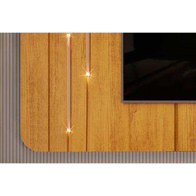 Painel Home Para Tv Até 75 Polegadas Celine 100% Mdf Com Led 241x132cm Off White - Dj Móveis