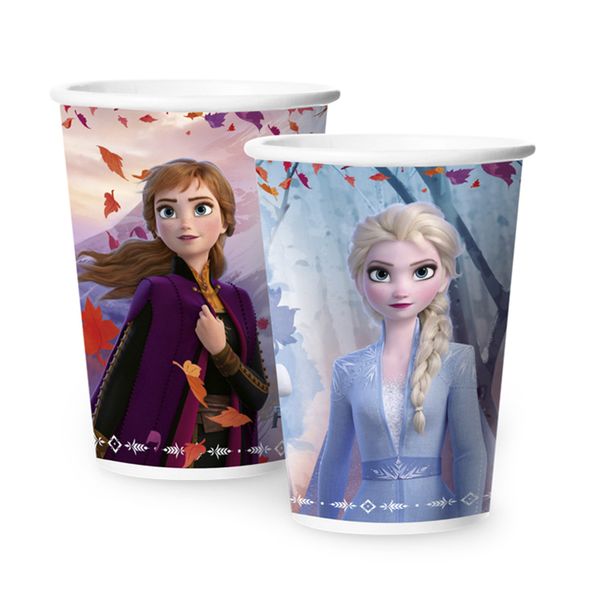 Copo de Papel Frozen II 180ml com 8 Unidades Regina Copo de Papel Frozen II 180ml com 8 Unidades Regina