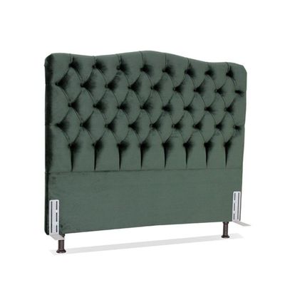 Cabeceira King 193 - Bello Box - Dunas Veludo Verde Militar