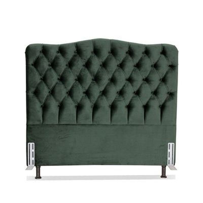 Cabeceira King 193 - Bello Box - Dunas Veludo Verde Militar
