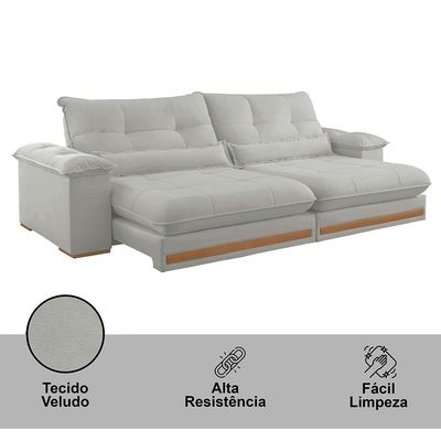 Sofá Dubai Veludo 02 Módulos De 80 Cm B25 Cm Meu Sofá Online B026 Veludo Prata