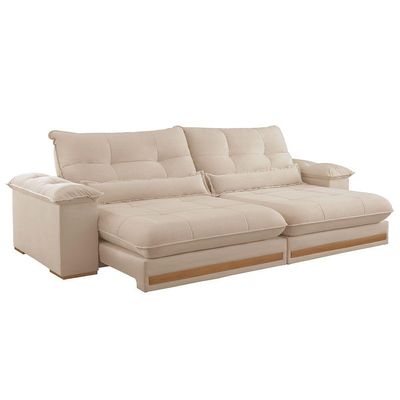 Sofá Dubai Linho 02 Módulos De 120 Cm B25 Cm Meu Sofá Online A294 Linho Creme