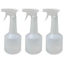 Kit 3 Frascos Borrifador Pulverizador 500Ml Válvula Branco