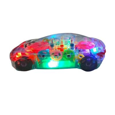 Carro Transparente  Com Engrenagem Luz E Som 1/18 - Net Toy