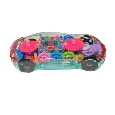 Carro Transparente  Com Engrenagem Luz E Som 1/18 - Net Toy