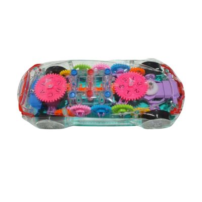 Carro Transparente  Com Engrenagem Luz E Som 1/18 - Net Toy