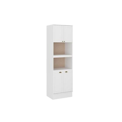 Paneleiro De Cozinha Bella 2616 Torre Quente Com 2 Fornos 4 Portas 70cm Branco - Carraro