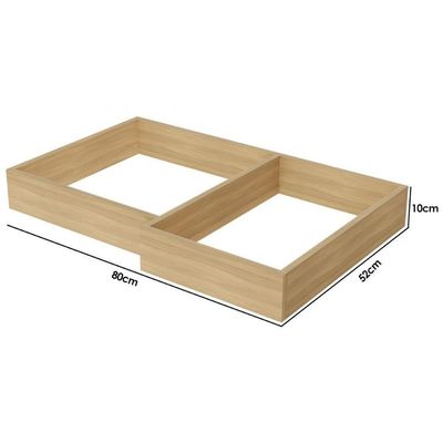 Módulo Cozinha Nesher Rainha Kit De Rodapé De Canto Multilinha 80x52x10cm Nature - Nesher