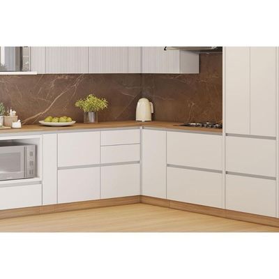 Módulo Cozinha Nesher Rainha Kit De Rodapé De Canto Multilinha 80x52x10cm Nature - Nesher