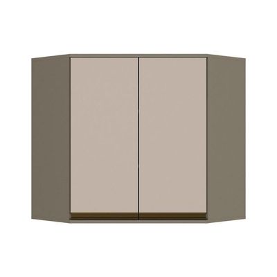 Armário Aéreo Cozinha Modulado Connect Canto Oblíquo Com 2 Portas 80x83cm Off White - Henn